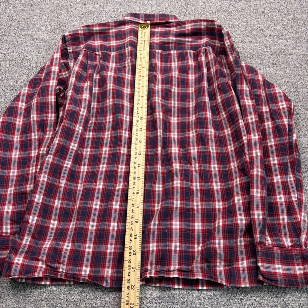 Ralph‎ Lauren Kids Red Navy Blue Plaid Button Down Shirt Size S Cotton Pony Logo